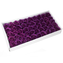 tamsiai violetinė muilo rožė 50vnt.