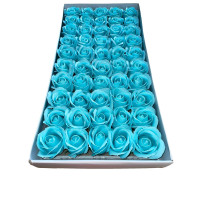 modré mydlové ruže 50ks