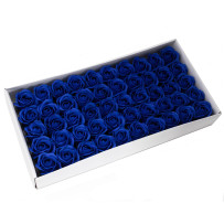 Tamsiai mėlynos spalvos muilo rožės 50vnt.