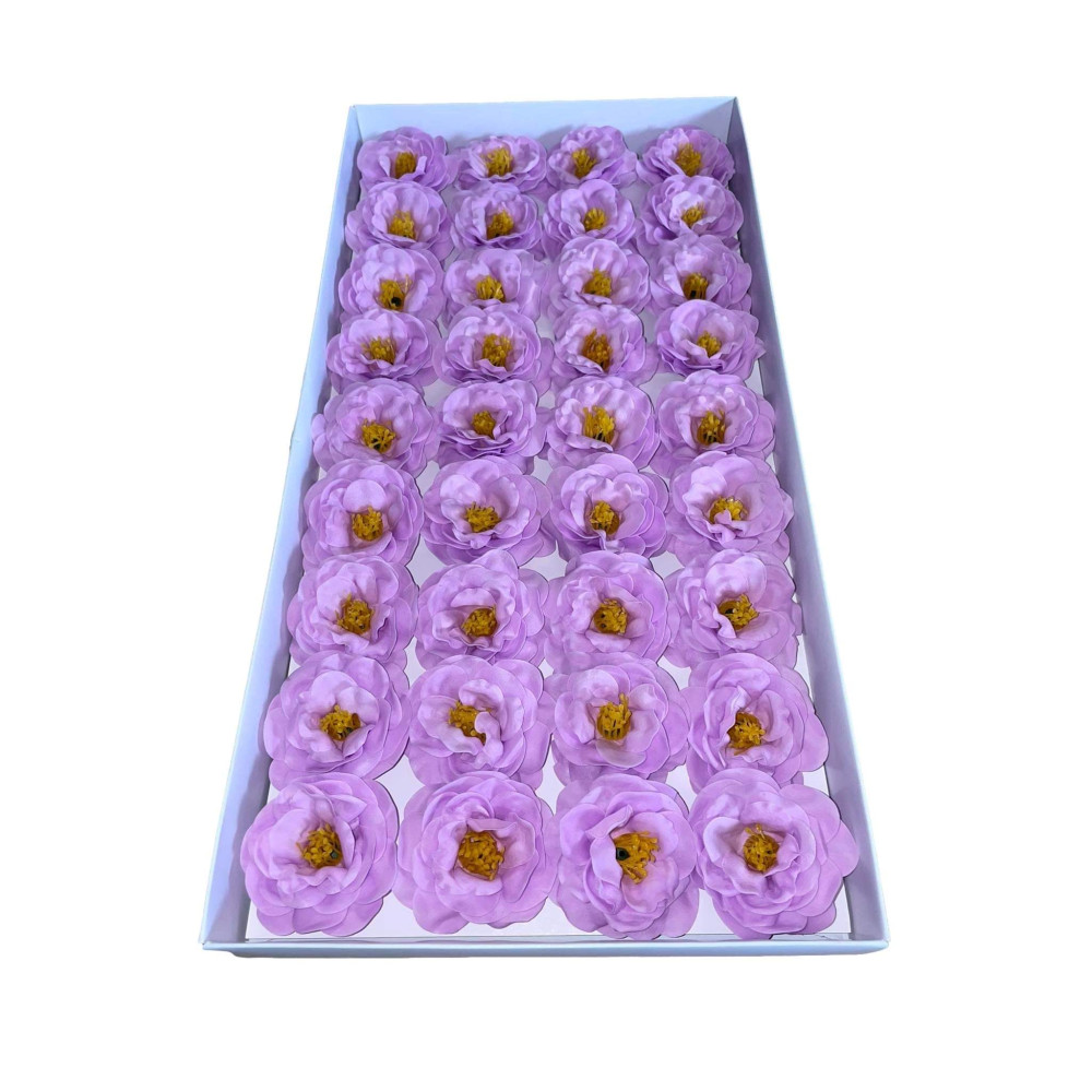 Light purple soap camellia 36 pieces