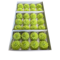 Zielone chryzantemy mydlane - 28 Sztuk