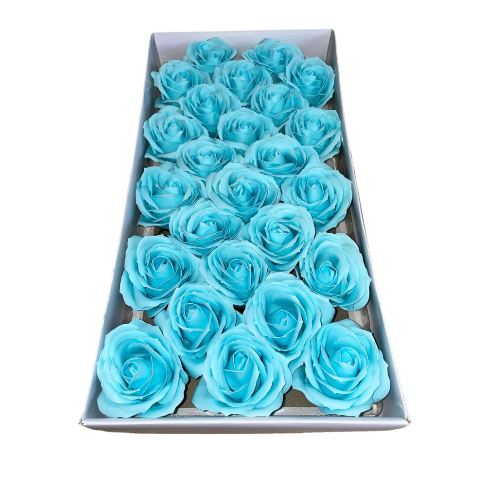 Large blue soap roses 25 pieces