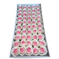 Zweifarbige Rosen Muster-6 Speckstein 50Stück