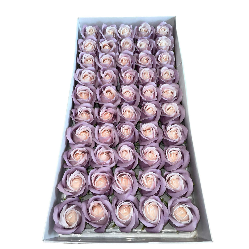 Zweifarbige Rosen Muster-8 Speckstein 50Stück