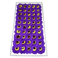 Soap sunflowers purple 50 pieces