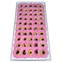 Pink soap sunflowers 50 pieces