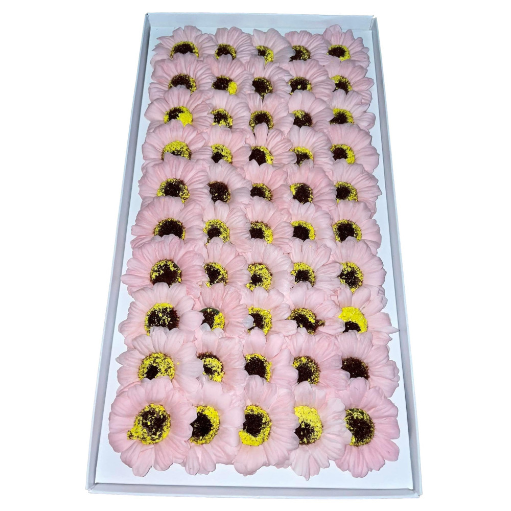 Zářivě růžové mýdlové slunečnice 50 kusů