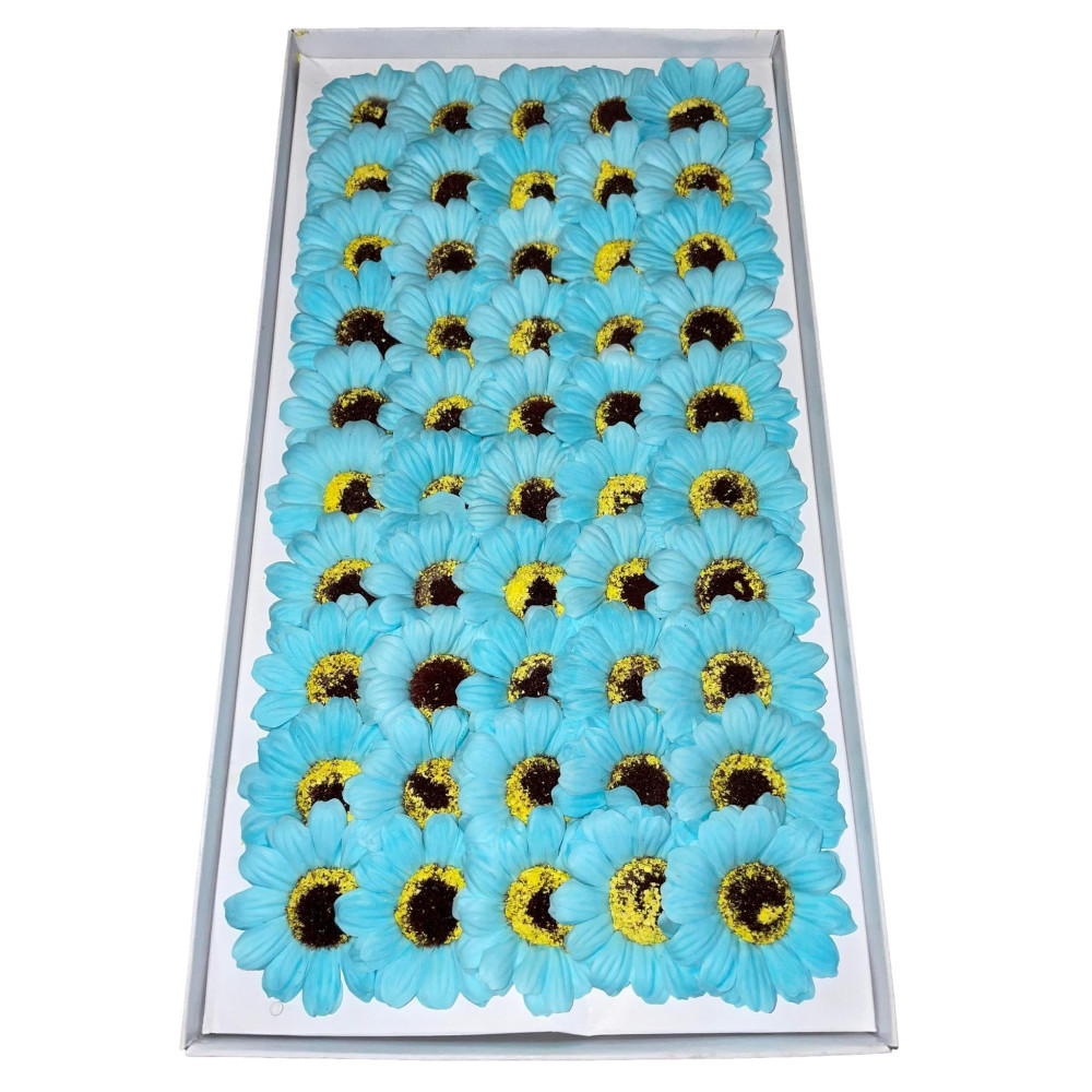 Słoneczniki mydlane niebieskie 50 sztuk