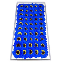 Navy blue soap sunflowers...