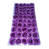 Japanese roses dark purple soapstone 50pcs