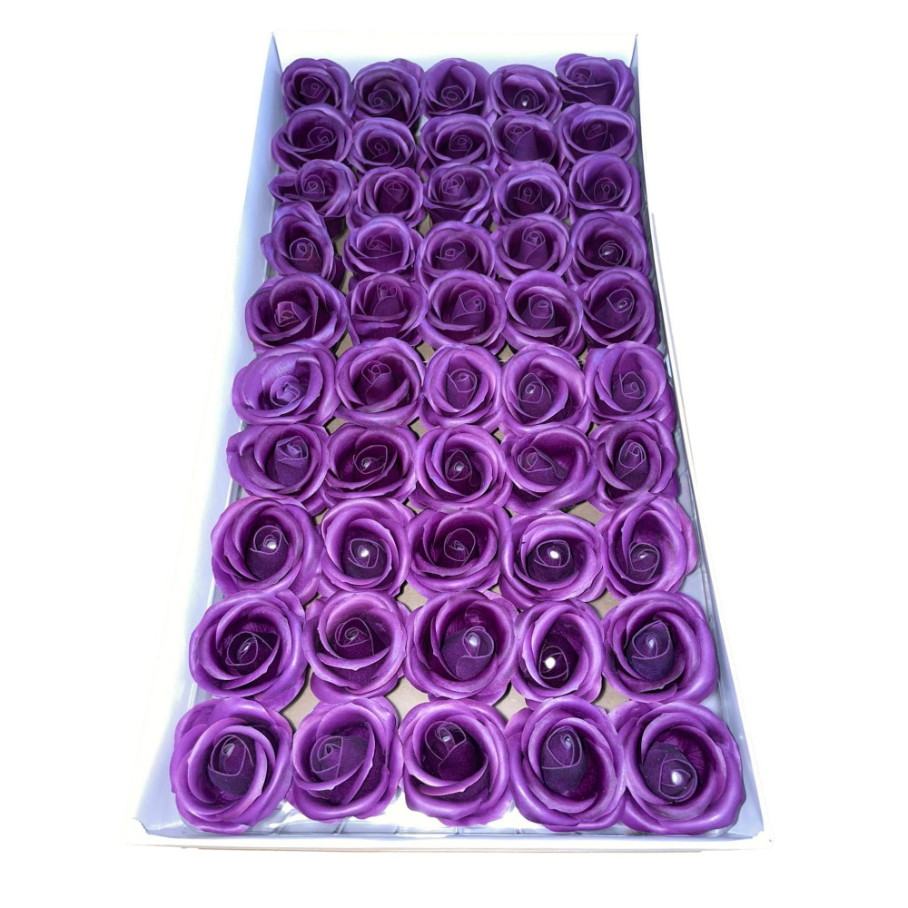 Róże japońskie ciemnofioletowe mydlane 50sztuk