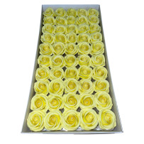 Róże japońskie jasnożółte mydlane 50sztuk