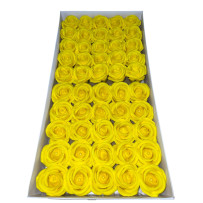 Róże japońskie żółte mydlane 50sztuk