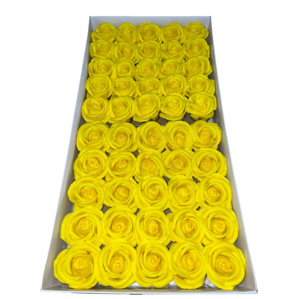 Japanese yellow soap roses 50pcs