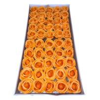Japanese roses bright orange soapstone 50pcs