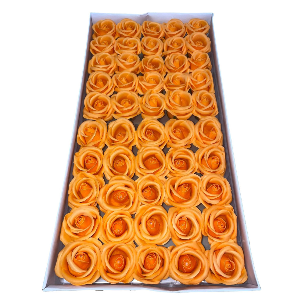 Japonské růže světle oranžový mýdlový kámen 50ks