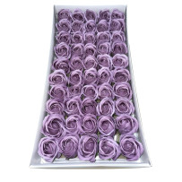 Prachově fialové mýdlové růže 50ks