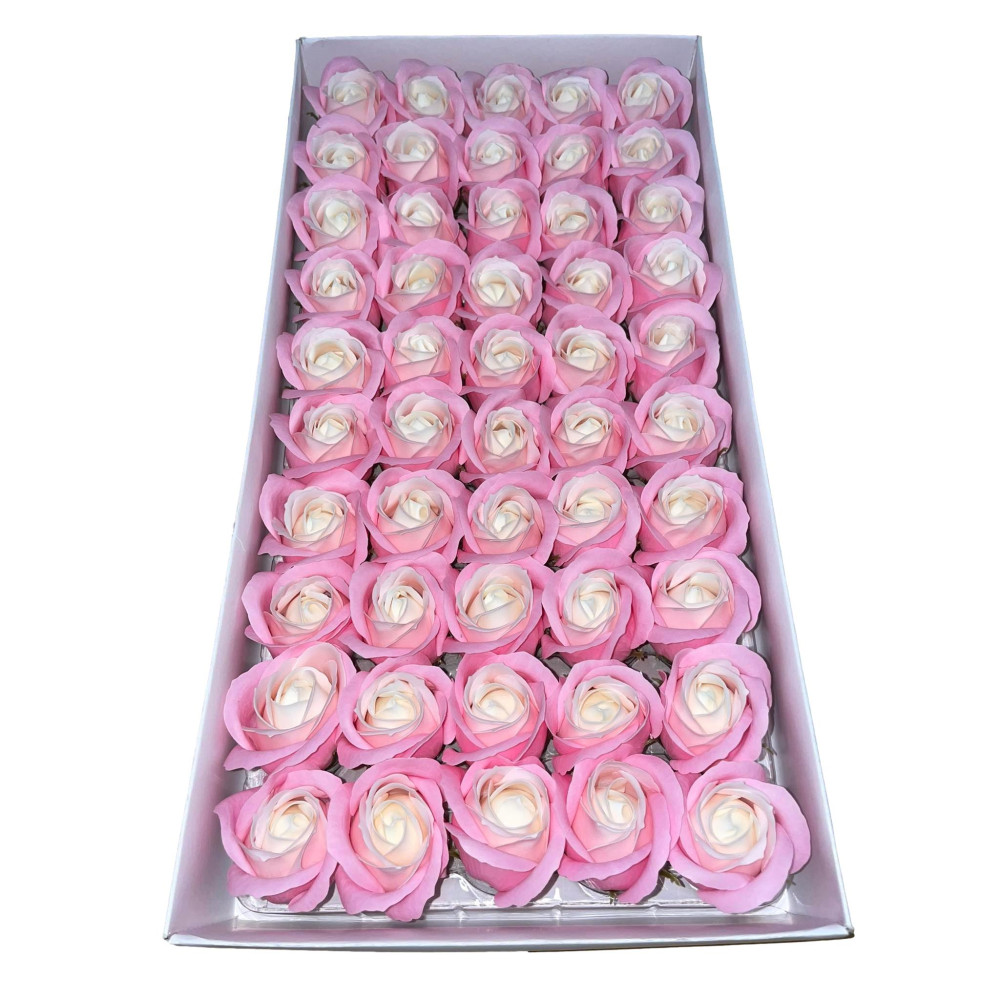 Roses two-color pattern-11 soapstone 50pcs