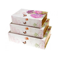 Flowerbox - Zestaw 3 pudełek typu książka
