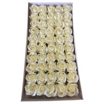 Krémové mýdlové růže 50ks