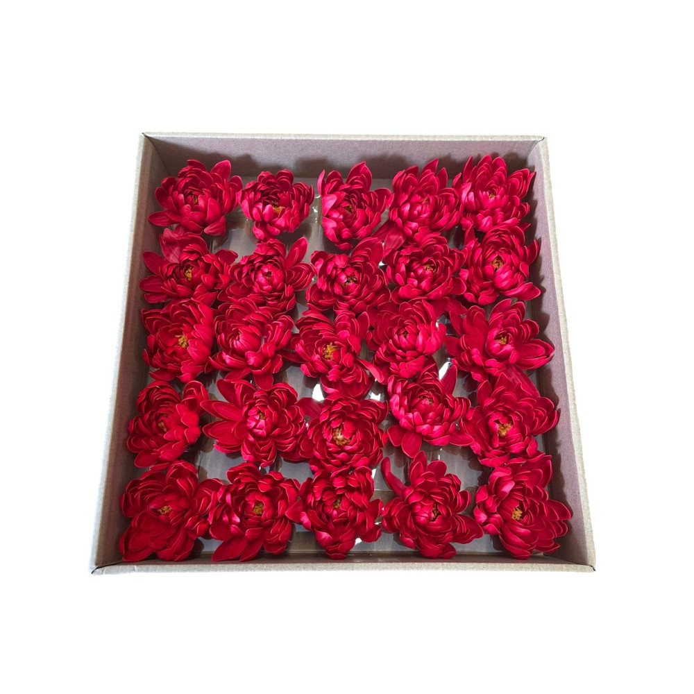 Mydlane kwiaty lotosu 25 sztuk - Czerwony