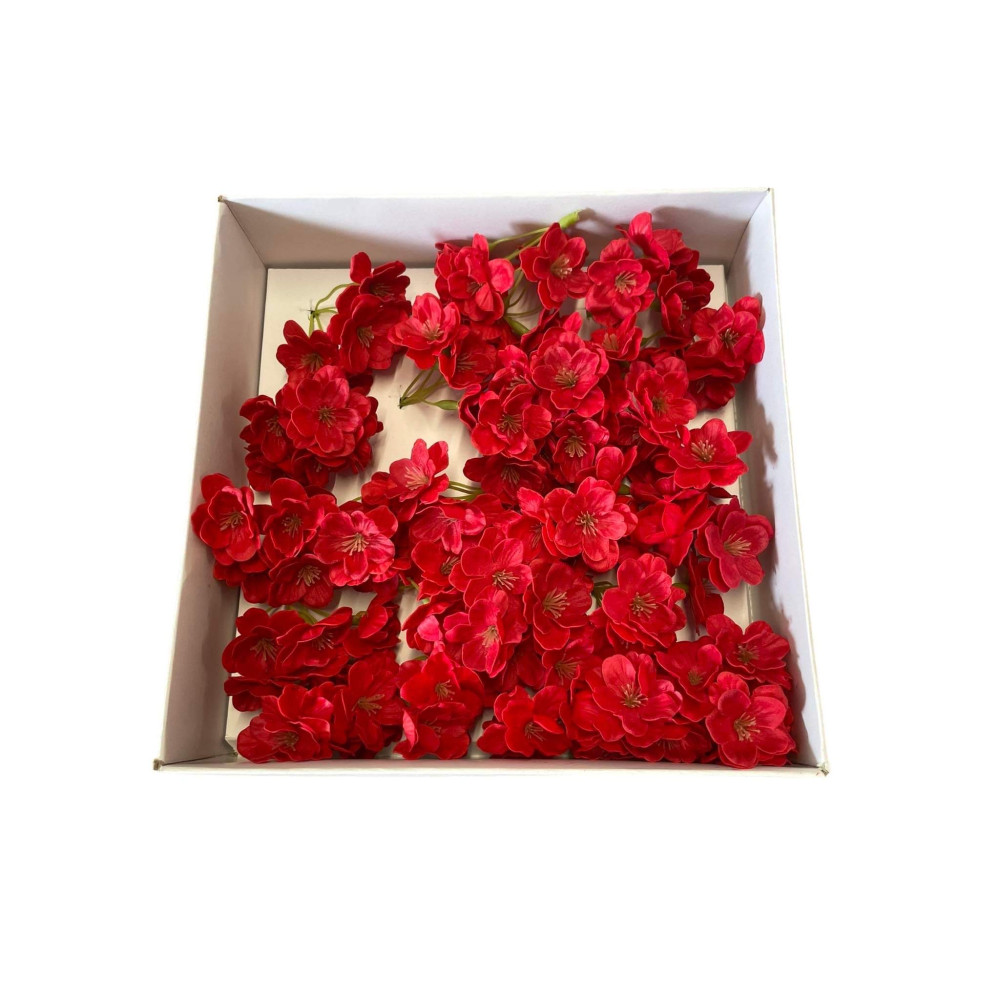 Mydlane kwiaty wiśni 25 sztuk - Czerwony