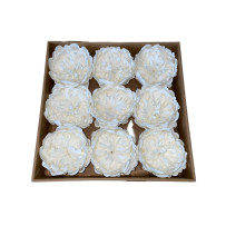 Soap Peonies 9 pieces - White