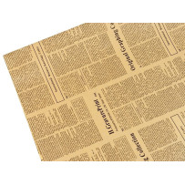 Set of 5 newspaper type packing sheets