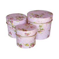 Set of 3 Round Flower Boxes 44614