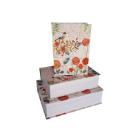 Set of 3 Book Type Flower Boxes 439006C W10