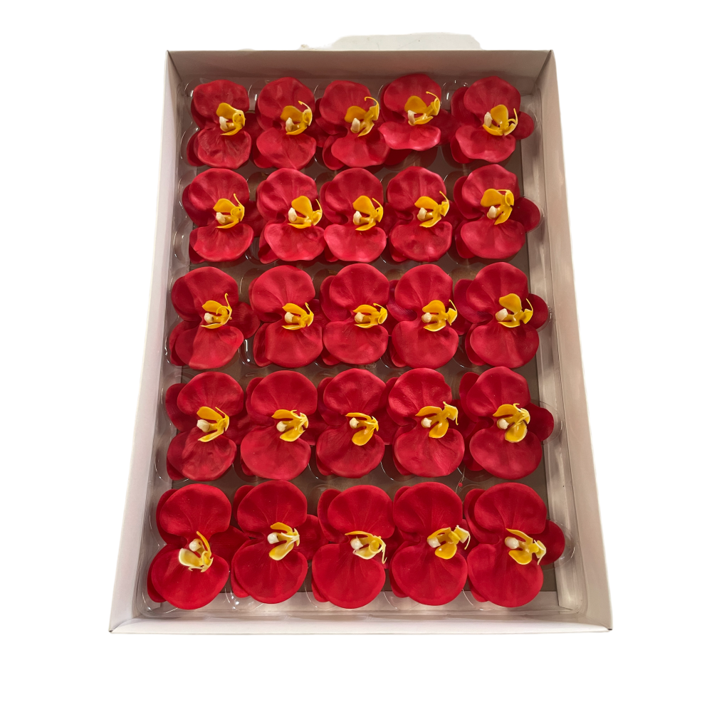 Soap Orchids 25 Pieces - Red
