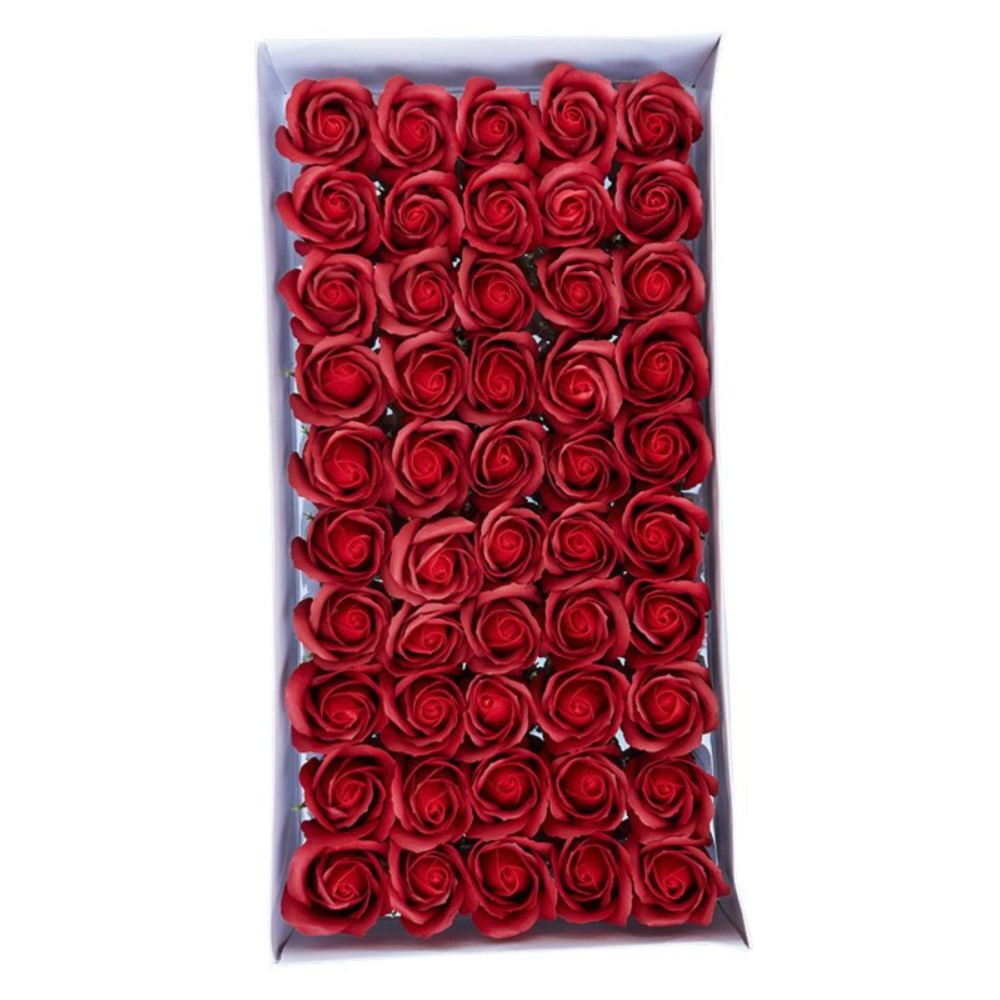 Zweifarbige Rosen Muster-1 Speckstein 50Stück