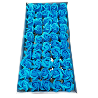 Róże Mydlane Średni Niebieski 4cm 50sztuk