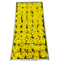 Róże Mydlane Żółty 4cm 50sztuk