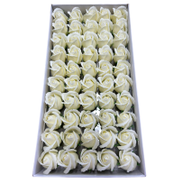 Róże Mydlane Kremowy 4cm 50sztuk