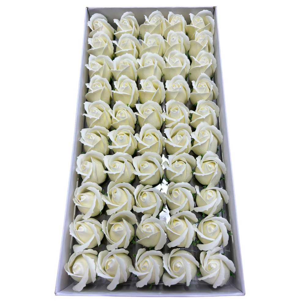 copy of Bílá mýdlová růže 50ks