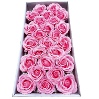 Duże róże mydlane rumiane 25 sztuk