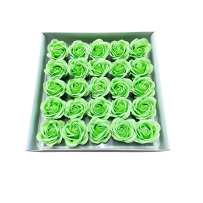 Duże róże mydlane zielone 25 sztuk