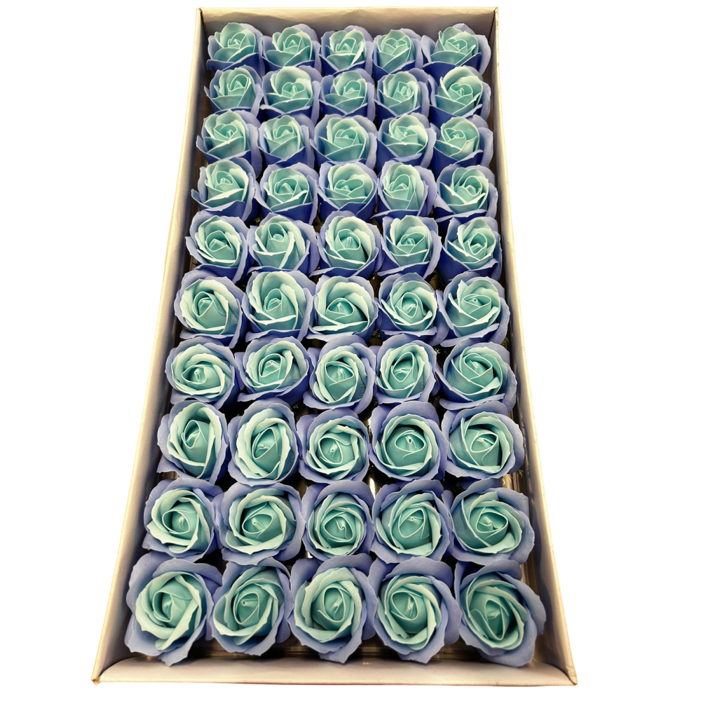 Róże dwukolorowe wzór-27 mydlane 50sztuk