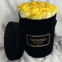 Kwiaty Mydlane Flowerbox Czarny - róże mydlane M
