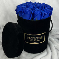 Kwiaty Mydlane Flowerbox Czarny - róże mydlane M