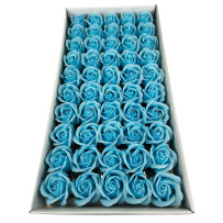 Róże mydlane świecące w ciemności 50sztuk niebieskie