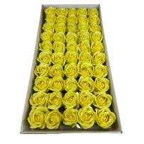 Żółty jasny róża mydlana 50sztuk