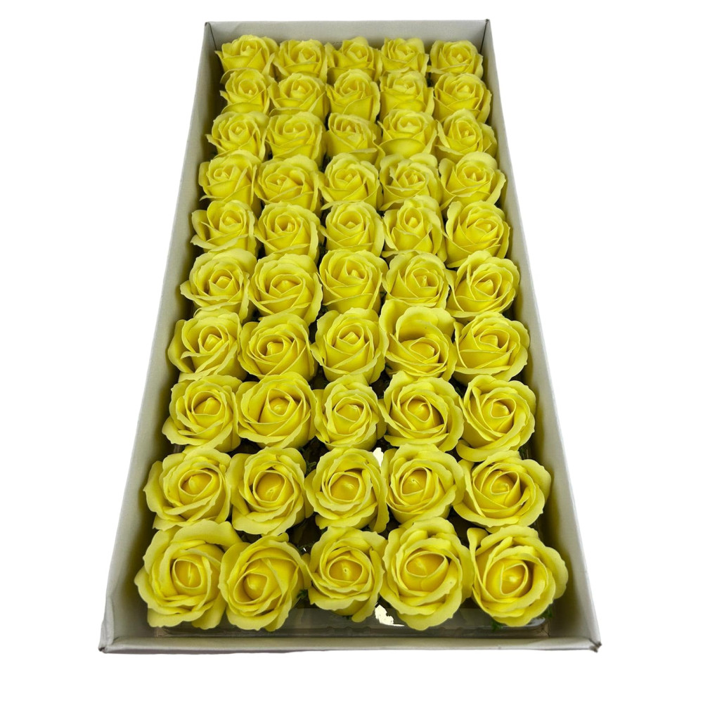 Żółty jasny róża mydlana 50sztuk